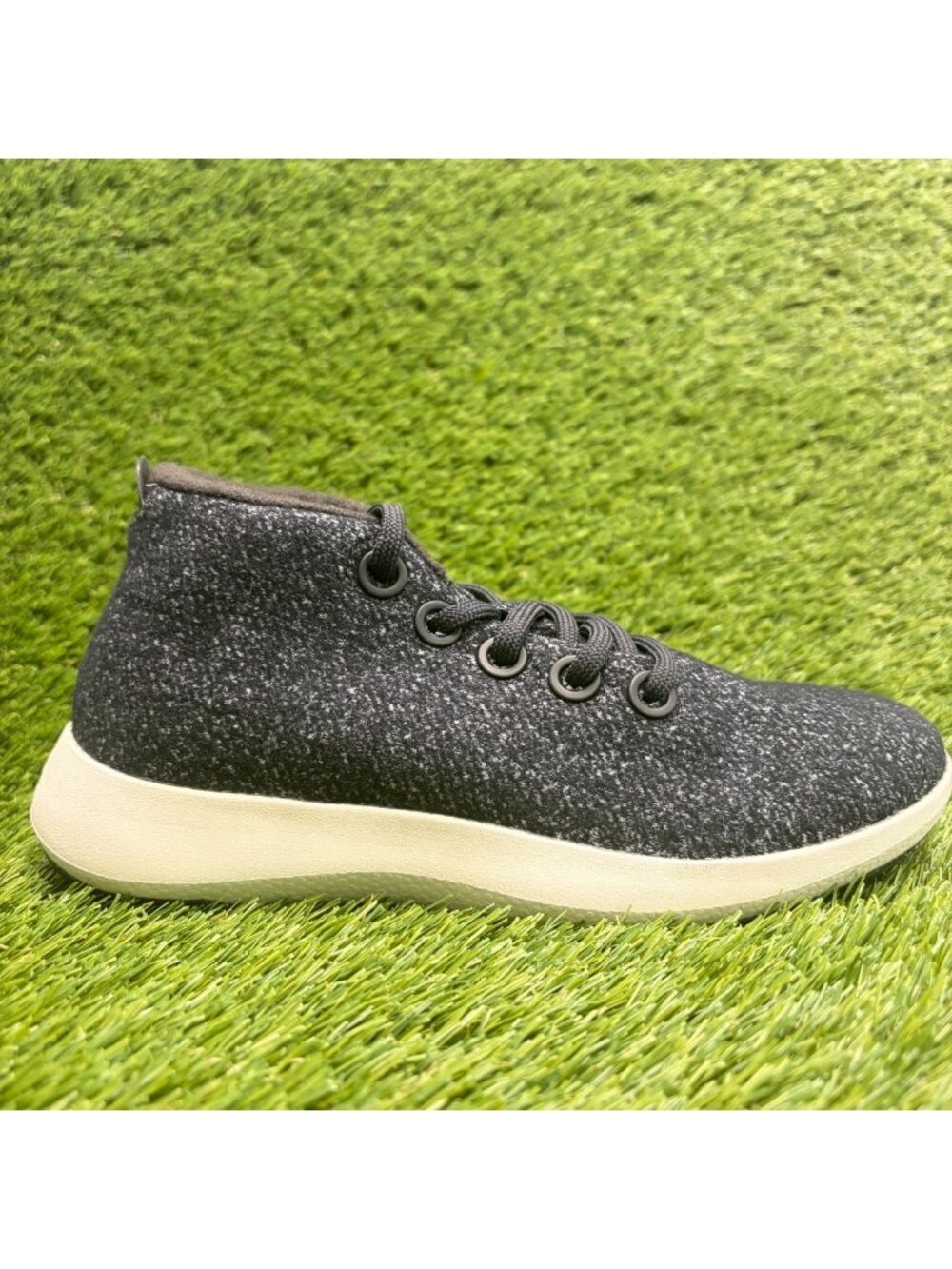 Allbirds Wool Runner-Up Mizzle Womens Size 7 Black White Athletic Shoes Sneakers